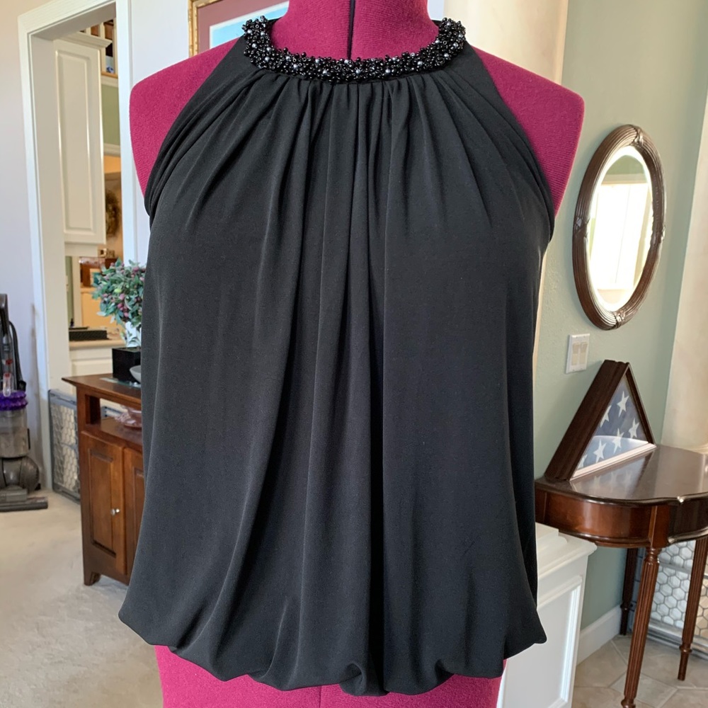 Allen B Schwartz halter top large beaded